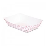 BWK 30LAG025 Paper Food Baskets, 4oz Capacity, Red/White, 1000/Carton BWK30LAG025