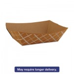 SCH 0513 Paper Food Baskets, Brown/White Check, 1 lb Capacity, 1000/Carton SCH0513