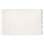 Cardinal Paper Insertable Dividers, 5-Tab, 11 x 17, White, 1 Set CRD84812