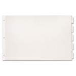Cardinal Paper Insertable Dividers, 5-Tab, 11 x 17, White, 1 Set CRD84812