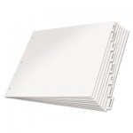 Cardinal Paper Insertable Dividers, 8-Tab, 11 x 17, White, 1 Set CRD84815