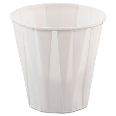 SCC 450 Paper Medical & Dental Treated Cups, 3.5oz, White, 100/Bag, 50 Bags/Carton SCC450