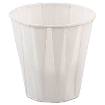 SCC 450 Paper Medical & Dental Treated Cups, 3.5oz, White, 100/Bag, 50 Bags/Carton SCC450