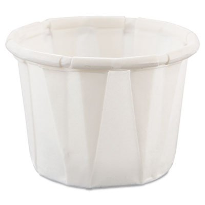 SCC 050 Paper Portion Cups, .5oz, White, 250/Bag, 20 Bags/Carton SCC050