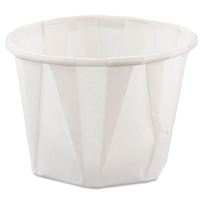 Solo SCC 100 Paper Portion Cups, 1oz, White, 250/Bag, 20 Bags/Carton SCC100