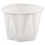 Solo SCC 100 Paper Portion Cups, 1oz, White, 250/Bag, 20 Bags/Carton SCC100