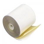 Pm Company 8963 Paper Rolls, Teller Window/Financial, 3" x 90 ft, 2 Ply White/Canary, 50/Carton PMC08963