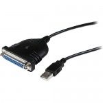 StarTech Parallel Printer Adapter - USB - DB25 Parallel - 6 ft ICUSB1284D25