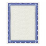 Southworth Parchment Certificates, Academic, Ivory with Blue and Silver-Foil Border, 8 1/2 x 11, 15/Pack SOUCT1R
