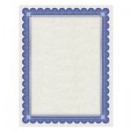 Southworth Parchment Certificates, Academic, Ivory with Blue and Silver-Foil Border, 8 1/2 x 11, 15/Pack SOUCT1R