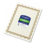 Geographics Parchment Paper Certificates, 8-1/2 x 11, Optima Gold Border, 25/Pack GEO39451