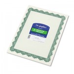 Geographics Parchment Paper Certificates, 8-1/2 x 11, Optima Green Border, 25/Pack GEO39452