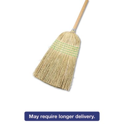 UNS 926Y Parlor Broom, Yucca/Corn Fiber Bristles, 42" Wood Handle, Natural, 12/Carton BWK926YCT