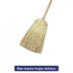 UNS 926Y Parlor Broom, Yucca/Corn Fiber Bristles, 42" Wood Handle, Natural, 12/Carton BWK926YCT