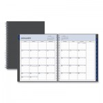 Blue Sky Passages Monthly Wirebound Planner, 10 x 8, Charcoal, 2021 BLS100011