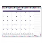 Blueline Passion Monthly Deskpad Calendar, Chipboard Back, Floral Design, 22 x 17, 2021 REDC194113