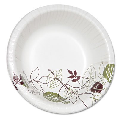 DX20PATH Pathways Heavyweight Paper Bowls, 20oz, White/Green/Burgundy, 125/Pack DXESX20PATHPK