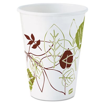 Dixie Pathways Paper Hot Cups, 12oz, 1000/Carton DXE2342PATH