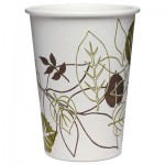 2338PATH PACK Pathways Paper Hot Cups, 8 oz, White/Green, 50/Pack DXE2338PATHPK