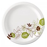 Pathways Soak-Proof Shield Mediumweight Paper Plates, 6 7/8", Grn/Burg, 500/Ct DXEUX7WS