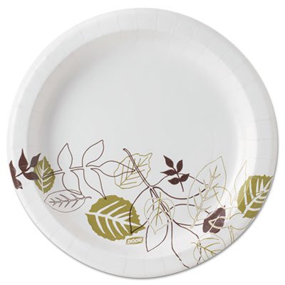 Dixie Pathways Soak-Proof Shield Mediumweight Paper Plates, 8 1/2", Grn/Burg, 1000/Ct DXEUX9PATH