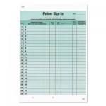 Tabbies Patient Sign-In Label Forms, 8 1/2 x 11 5/8, 125 Sheets/Pack, Green TAB14532