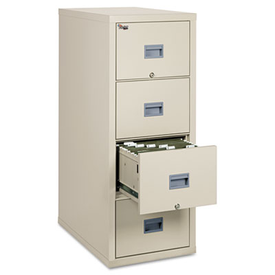 FireKing Patriot Insulated Four-Drawer Fire File, 17-3/4w x 31-5/8d x 52-3/4h, Parchment FIR4P1831CPA