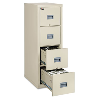 FireKing Patriot Insulated Four-Drawer Fire File, 17-3/4w x 25d x 52-3/4h, Parchment FIR4P1825CPA