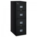 FireKing Patriot Insulated Four-Drawer Fire File, 17-3/4w x 25d x 52-3/4h, Black FIR4P1825CBL