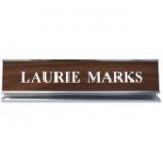 Pedestal Aluminum 2"x10" Desk Sign K54