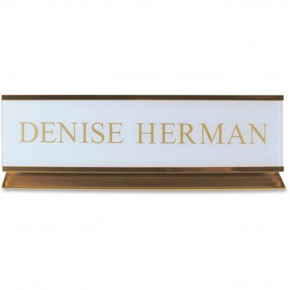 Xstamper Pedestal Aluminum 2"x8" Desk Sign K50