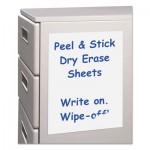 C-Line Peel and Stick Dry Erase Sheets, 8 1/2 x 11, White, 25 Sheets/Box CLI57911