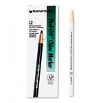 Sharpie Peel-Off China Markers, White, Dozen SAN2060