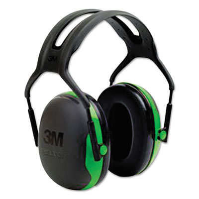 3M PELTOR X1 Earmuffs, 22 dB NRR, Green MMMX1A