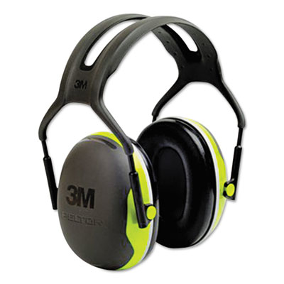 3M PELTOR X4 Earmuffs, 27 dB NRR, Fluorescent Yellow-Green MMMX4A