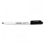 UNV43671 Pen Style Dry Erase Marker, Fine Tip, Black, Dozen UNV43671