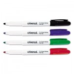 UNV43670 Pen Style Dry Erase Markers, Fine Tip, Assorted, 4/Set UNV43670