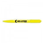 HI-LITER Pen Style Highlighter, Chisel Tip, Fluorescent Yellow Ink, Dozen AVE23591