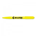 HI-LITER Pen Style Highlighter, Chisel Tip, Fluorescent Yellow Ink, Dozen AVE23591