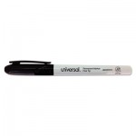 UNV07071 Pen Style Permanent Markers, Fine Point, Black, Dozen UNV07071