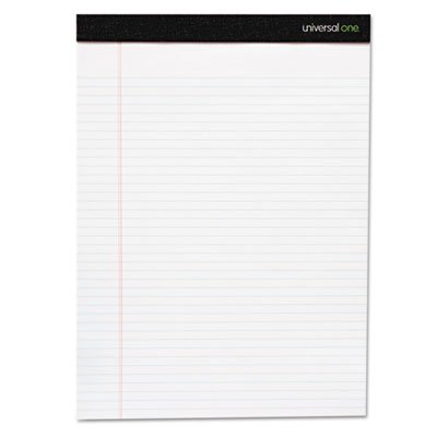 UNV56300 Perforated Edge Ruled Writing Pads, Jr. Legal, 6/Pack, White UNV56300