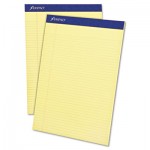 Ampad Perforated Writing Pad, 8 1/2" x 11 3/4", Canary, 50 Sheets, Dozen TOP20222