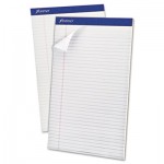 Ampad Perforated Writing Pad, 8 1/2 x 14, White, 50 Sheets, Dozen TOP20330