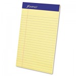 Ampad Perforated Writing Pad, Narrow, 5 x 8, Canary, Perfed, 50 Sheets, Dozen TOP20204