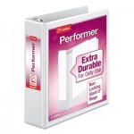 Performer ClearVue Slant-D Ring Binder, 2" Cap, 11 x 8 1/2, White CRD17500