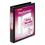 Cardinal Performer ClearVue Slant-D Ring Binder, 3 Rings, 1" Capacity, 11 x 8.5, Black CRD17201