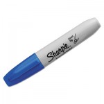 Sharpie Permanent Marker, 5.3mm Chisel Tip, Blue, Dozen SAN38203