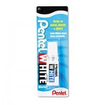 Pentel 100W Permanent Marker, Broad Tip, White PEN100W