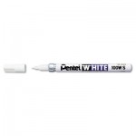 Pentel Permanent Marker, Fine Point, White PEN100WS