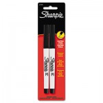 Sharpie Permanent Marker, Ultra Fine Point, Black, 2/Pack SAN37161PP